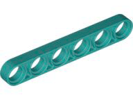 Technic Beam 1 x 6 Thin in Dark Turquoise