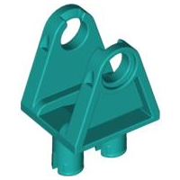 Technic Steering Arm with 2 Pins in Dark Turquoise