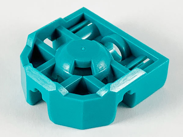 Technic Pin Connector Block 3 x 3 x 1 in Dark Turquoise