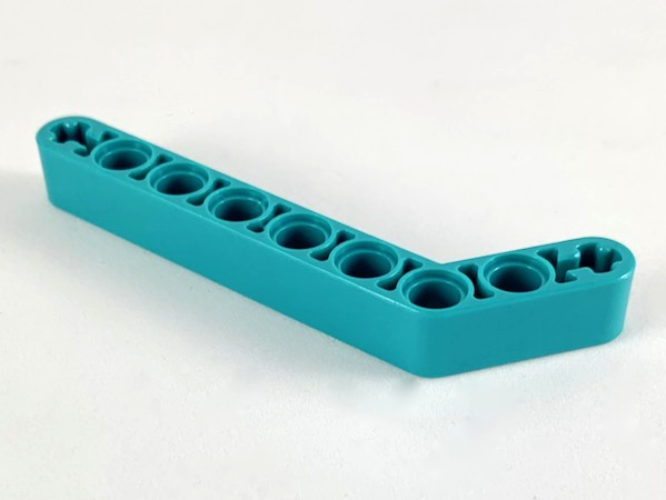 Technic Beam 1 x 9 Bent (7 - 3) Thick in Dark Turquoise