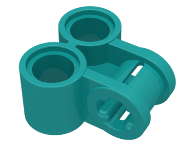 Technic Axle and Pin Connector Perpendicular Double in Dark Turquoise
