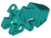 Large Figure Foot, with Ball Joint Socket 3 x 6 x 2 1/3 in Dark Turquoise