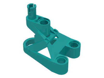 Large Figure Foot, 3 x 4 1/2 x 2 1/3 with Technic Pin Connector in Dark Turquoise