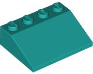 Brick Sloped 33° 3 x 4 in Dark Turquoise