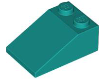 Brick Sloped 33° 3 x 2 in Dark Turquoise