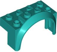 Wheel Arch, Mudguard 4 x 2 x 2 1/2 in Dark Turquoise