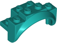 Wheel Arch, Mudguard 4 x 2 x 2 1/2 in Dark Turquoise