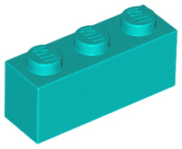 Brick 1 x 3 in Dark Turquoise