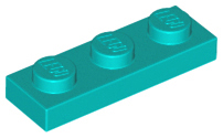 Plate 1 x 3 in Dark Turquoise