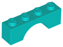 Brick Arch 1 x 4 in Dark Turquoise