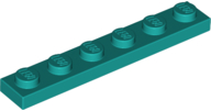 Plate 1 x 6 in Dark Turquoise