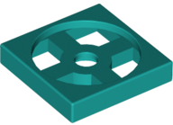 Turntable 2 x 2 Plate, Base in Dark Turquoise