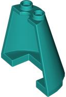 Cone Half 2 x 4 x 3 in Dark Turquoise