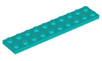 Plate 2 x 10 in Dark Turquoise