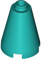 Cone 2 x 2 x 2, Open Stud in Dark Turquoise