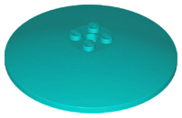 Dish 8 x 8 Inverted [Radar], Solid Studs, Rounded Anti-stud Underside in Dark Turquoise