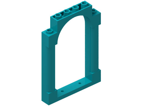 Panel 1 x 6 x 7 with 2 Columns and Arch in Dark Turquoise