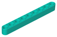 Technic Beam 1 x 9 Thick in Dark Turquoise