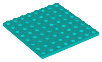 Plate 8 x 8 in Dark Turquoise
