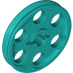 Technic Wedge Belt Wheel [aka Pulley] in Dark Turquoise