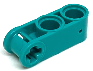 Technic Axle and Pin Connector Perpendicular 3L with 2 Pin Holes in Dark Turquoise