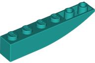 Brick Curved Inverted 6 x 1 in Dark Turquoise