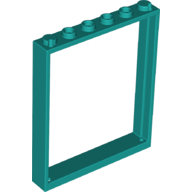 Door Frame 1 x 6 x 6 in Dark Turquoise