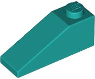 Brick Sloped 33° 3 x 1 in Dark Turquoise