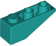 Brick Sloped Inverted 33° 3 x 1 with Internal Stopper and No Front Stud Connection in Dark Turquoise