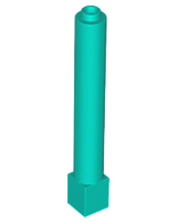 Support Round 1 x 1 x 6 Solid Pillar in Dark Turquoise