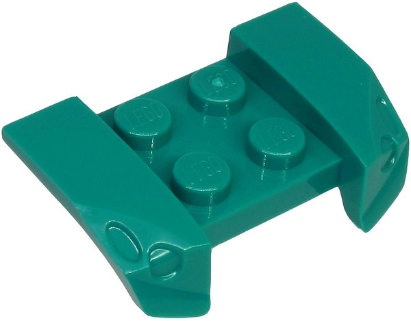 Mudguard 2 x 4 with Molded Headlights in Dark Turquoise