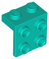 Bracket 1 x 2 - 2 x 2 in Dark Turquoise