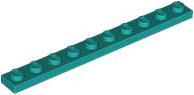 Plate 1 x 10 in Dark Turquoise