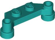 Plate Special 1 x 4 Offset with Bar Holes in Dark Turquoise