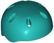 Helmet, Sports, with Vent Holes [Plain] in Dark Turquoise