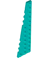 Wedge Plate 12 x 3 Left in Dark Turquoise