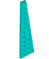 Wedge Plate 12 x 3 Right in Dark Turquoise