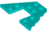Wedge Plate 4 x 6 in Dark Turquoise