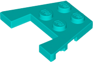Wedge Plate 3 x 4 with Stud Notches [Reinforced Underside] in Dark Turquoise