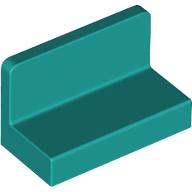 Panel 1 x 2 x 1 [Rounded Corners] in Dark Turquoise
