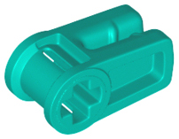 Wire Clip with Axle Hole in Dark Turquoise