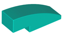 Brick Curved 3 x 1 No Studs in Dark Turquoise