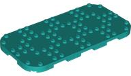 Plate Round Corners 8 x 16 x 2/3 Circle with Reduced Knobs in Dark Turquoise