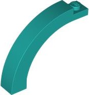Brick Arch 1 x 5 x 3 1/3 Curved Top in Dark Turquoise