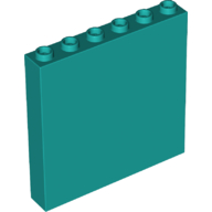 Panel 1 x 6 x 5 in Dark Turquoise