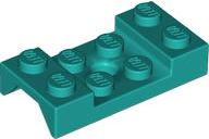 Wheel Arch, Mudguard 2 x 4 Studded with Hole in Dark Turquoise
