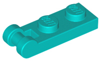 Plate Special 1 x 2 with Handle on End [Closed Ends] in Dark Turquoise