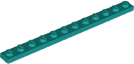 Plate 1 x 12 in Dark Turquoise