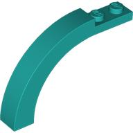 Brick Arch 1 x 6 x 3 1/3 Curved Top in Dark Turquoise