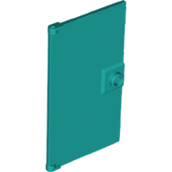 Door 1 x 4 x 6 Smooth with Chamfered Handle Plinth in Dark Turquoise